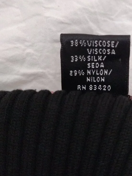 Carina Black Chain Strap Halter Tank Top Stretch Knit Size Medium Sleek Minimali - Picture 7 of 7